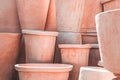 Texture of clay flowerpots Royalty Free Stock Photo