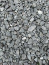 Texture close-up Gray granite, pebbles Road surface