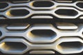 Texture. close-up. SUV front grille. silver color