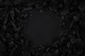 Texture coal on black background