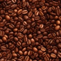 Texture coffee beans banner. Generate Ai