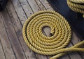 Texture of coiled marine or nautical rope Royalty Free Stock Photo