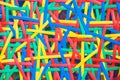 Texture of colorful plastic weave. Royalty Free Stock Photo