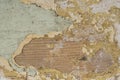 Texture / compositing: Flaking, peeling, old blue and cream paint on wood. 27 Royalty Free Stock Photo