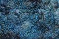 Texture / compositing: Wrinkled and separated, old blue paint. 6