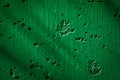 The texture of the concrete, the green wall with the cat`s paw prints, shadows, cracks and scratches Abstract background Royalty Free Stock Photo