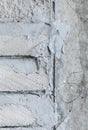 The texture of the concrete wall of foam blocks interface with stiff glue Royalty Free Stock Photo