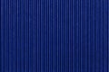Texture corrugated blue paper. Striped background