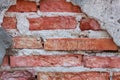 Texture crack brick wall background.