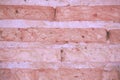 Texture of crack brick wall background by vintage tone.