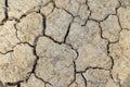 Texture of cracked dried soil. Dry ground with cracks. Climate change and global warming on Earth Royalty Free Stock Photo