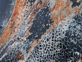 texture of cracked and rusted black painted metal car Royalty Free Stock Photo