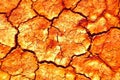 texture of the crackled clay in the desert and graphic effect. Royalty Free Stock Photo