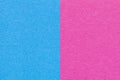 Texture of craft light blue and lilac paper background, half two colors, macro. Structure of magenta cardboard Royalty Free Stock Photo