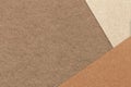 Texture of craft umber color paper background with beige and brown border. Vintage abstract cardboard
