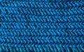 Texture of a crochet pattern made from turquoise wool yarn