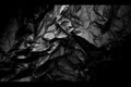 Texture of crumpled black paper with gradient. Dark paper background with wrinkles and folds Royalty Free Stock Photo