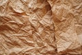 Texture of crumpled kraft paper for background