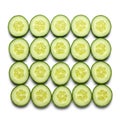 And texture of the cucumbers are accentuated by the lighting Royalty Free Stock Photo