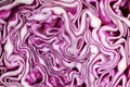Texture of cut red cabbage, closeup Royalty Free Stock Photo
