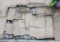 Texture of damaged concrete wall