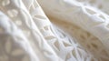 Texture Dance: Morning Sunlit White Cotton Micro Shot