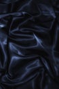 Texture of a dark blue silk