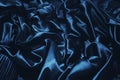 texture of a dark blue silk Royalty Free Stock Photo
