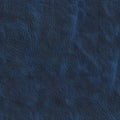 Texture of dark blue vintage leather on macro. Seamless square background, tile ready. Royalty Free Stock Photo