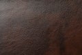Texture of dark brown leather as background, closeup Royalty Free Stock Photo
