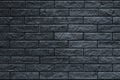 Texture of dark gray brick wall. The wall is tiled decorative. Dark stone background of house facade. Brick wall texture grunge ba Royalty Free Stock Photo