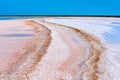 Texture of Dead sea. Salty sea shore Royalty Free Stock Photo