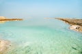 Texture of Dead sea. Salty sea shore. Ein Bokek. Royalty Free Stock Photo