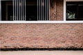 Texture of decorative red brick wall fence pattern Royalty Free Stock Photo