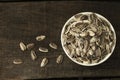 Detail of peanuts with peel Royalty Free Stock Photo