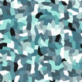 Texture digital geoemtric polygonal winter camouflage seamless pattern