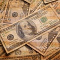 Texture of dollar banknotes Royalty Free Stock Photo