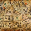 Texture of dollar banknotes Royalty Free Stock Photo