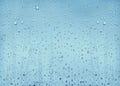 Texture drops water on the transparent glass background Royalty Free Stock Photo