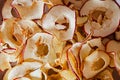 Texture dry apple chips raw foodism Royalty Free Stock Photo