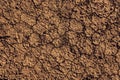 Texture of dry cracked land surface, top view Royalty Free Stock Photo