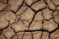 Texture of dry Earth as background. Top view of cracked soil. Global warming and climate changes concept Royalty Free Stock Photo
