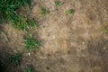 Texture of the earth with grass, cobblestones, stones.mountain landscape, steppe, forest-steppe Royalty Free Stock Photo