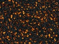 Texture of embers going off after combustion surrounded by ashes Royalty Free Stock Photo