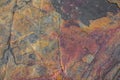 Rock texture eroded by water on the beach