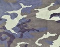 Texture of fabric with a camouflage painted in colors of the marsh. Army background image. Textile pattern of military camouflage Royalty Free Stock Photo