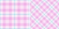 Texture fabric textile of tartan check background with a plaid seamless vector pattern. Set in neon colors. Latest trends in Royalty Free Stock Photo