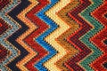 Texture of fabric with traditional Mexican pattern