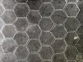 Cast iron hexagonal factory floor texture and background. Royalty Free Stock Photo