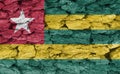 Texture of the Flag of Togo.